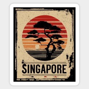 Singapore Marina Bay Sands Sunset Japanese Style Art Sticker